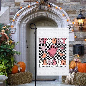 Spooky Season Flag, Halloween Garden Flag, Halloween Decor, Garden Flag